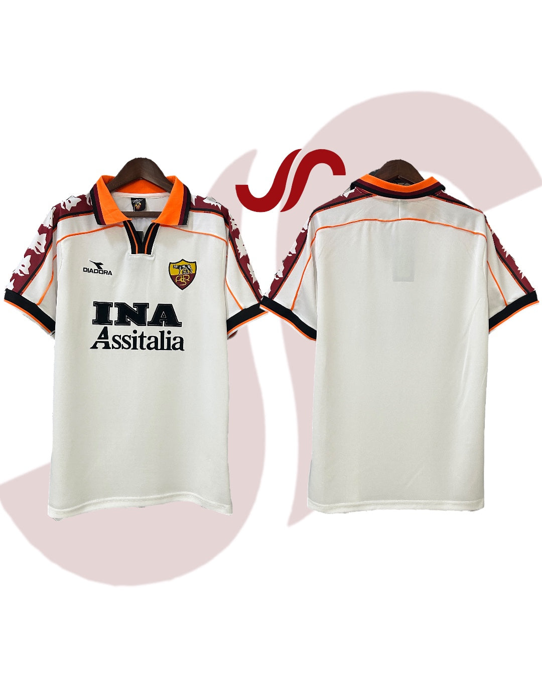 As Roma 98/99 Home & Away Jerseys