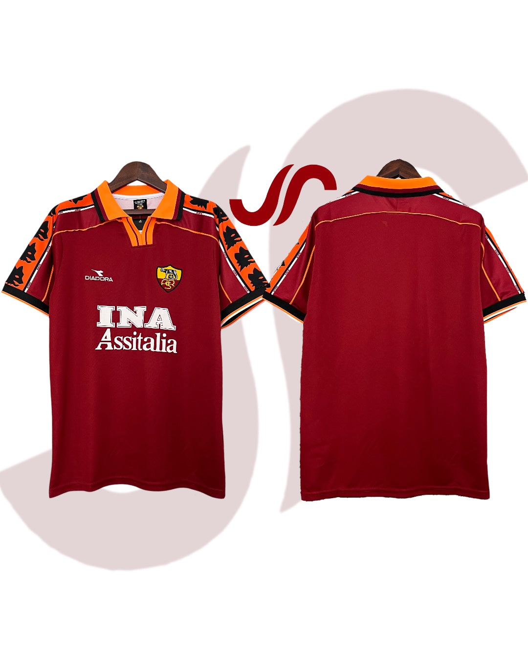 As Roma 98/99 Home & Away Jerseys