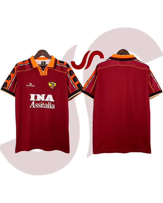 As Roma 98/99 Home & Away Jerseys